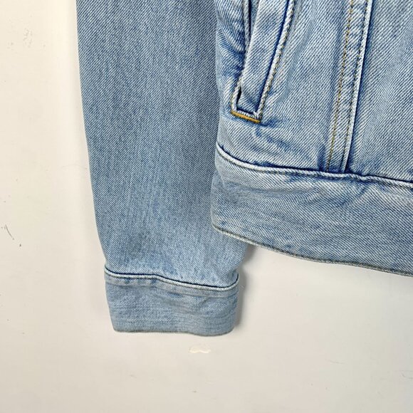 Saint Laurent Paris Light Wash Denim Jacket With Button Closures & Dual Chest Po - Picture 4 of 8